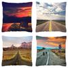 Наволочка Route 66 Retro, украшение для дома, полиэстер, наволочка для дивана, наволочка для автомобиля, натуральный пейзаж, Funda Cojin