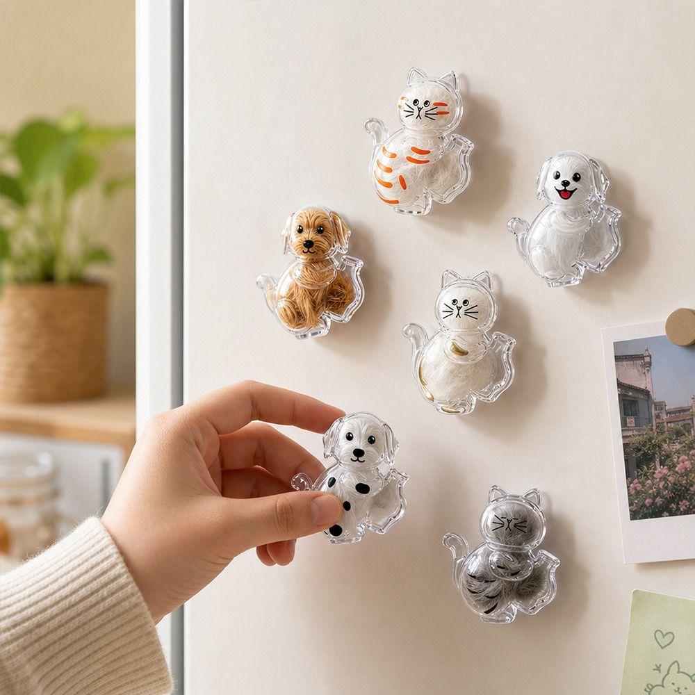 Magnetic Back Pet Hair Keepsake Holder Clear Pet Hair Memorial Box Cat Dog Keepsake