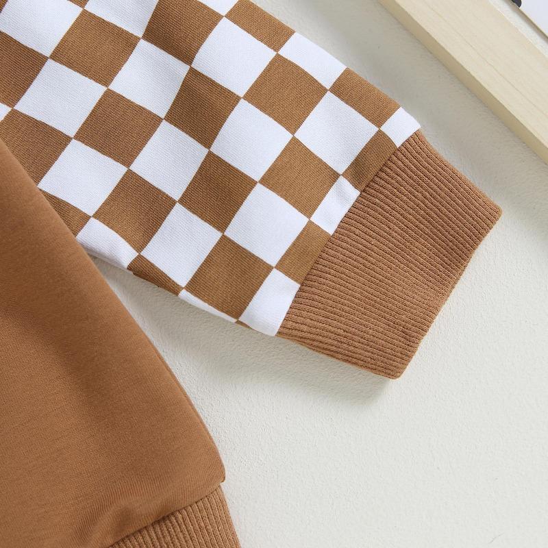 Одежда для маленьких мальчиков, одежда для детей 6, 9, 12, 18, 24 месяцев, 3 лет, комплект брюк, лоскутная толстовка с принтом, свитер с буквенным принтом, осенне-зимняя одежда