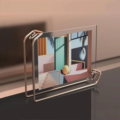 Акриловая фоторамка, подставка для вывески, меню, прайс-лист, держатель для плаката, металлическая подставка для фотографий 6,8 дюймов, формат А4, свадебный подарок, домашний декор