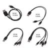 USB Multi Charging Cable 1/2/3/4 In 1 Multiple Phone Charger Cord USB C Multi Cable with Type C Port for Phones Tablets