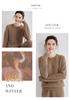 2024 Autumn/Winter Women's Cashmere Round Neck Loose Pullover Sweater - Solid Color Knit Base Layer