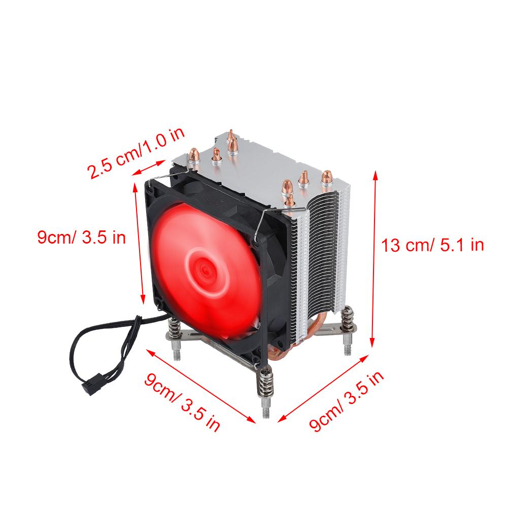 4 Heat Pipe CPU Fan Cooler Heat Sink With Screw (Red light Small Screw+Backboard)