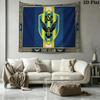 DUHOK SC Logo Wall Tapestry Aesthetic Wall Hanging Printed Fabric Blanket Decorative Tapestries for Bedroom Living Room Home Decor