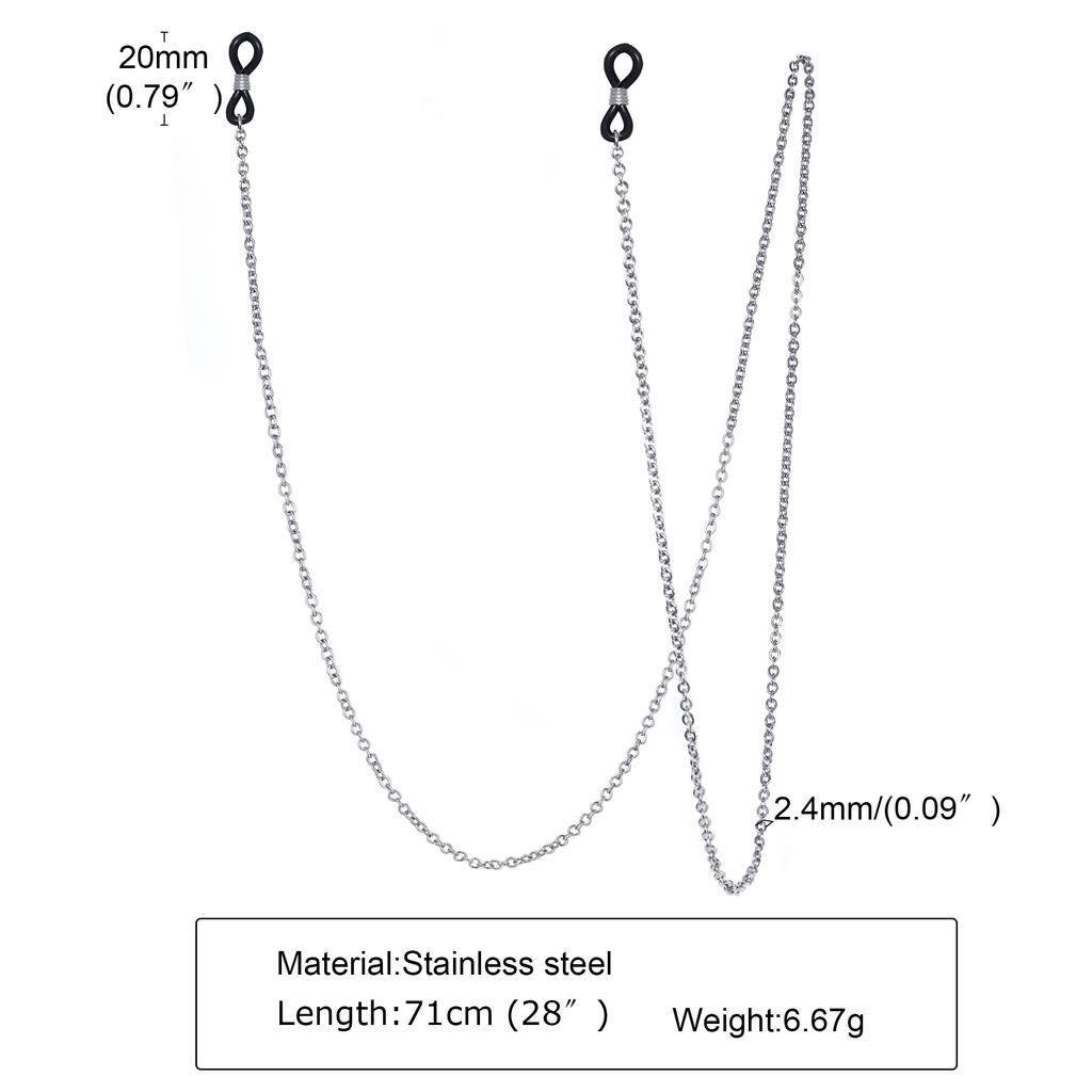 Цепочка для очков, ожерелье с цепочками для очков, держатель для звеньев солнцезащитных очков из нержавеющей стали, бабушкиные цепочки, мужские и женские очки