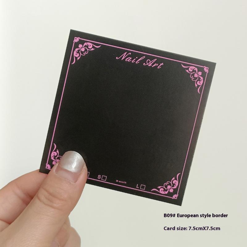 20 листов Накладные ногти на клеевой основе Нижняя карточка-бабочка Картонный реквизит для фото Ручной работы Искусственные ногти Арт-типсы Дисплей Шоу-карточка Инструменты для маникюра
