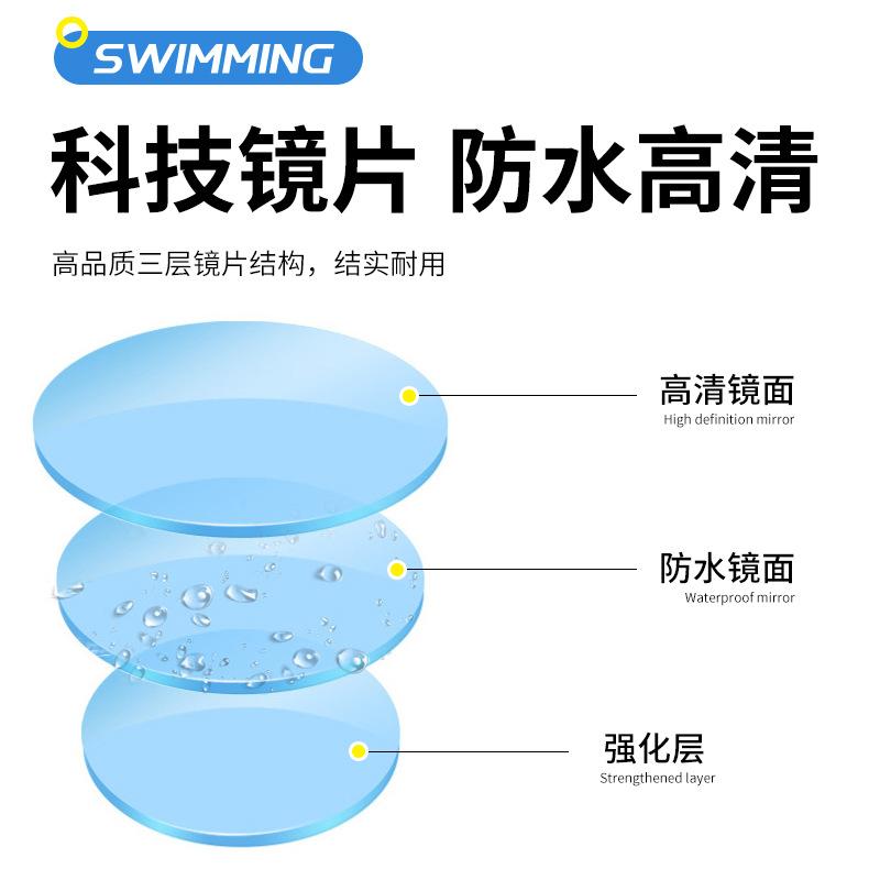 High-quality three-layer lens full-light HD waterproof wide-view integrated high-definition diving goggles
