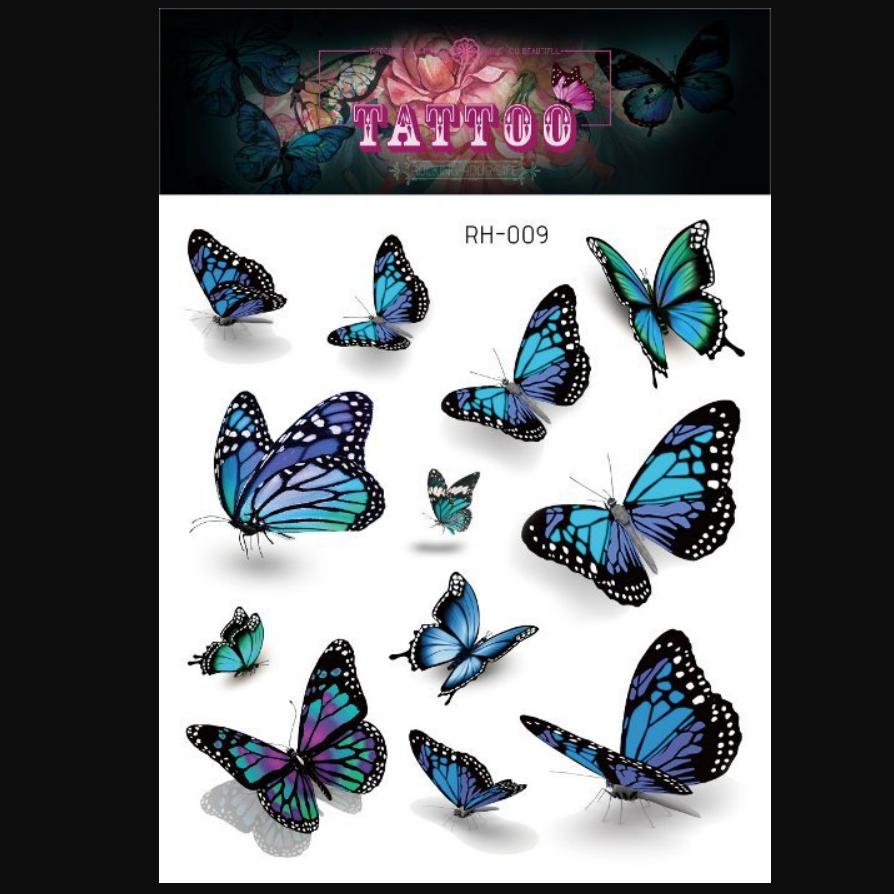 Новая водонепроницаемая 3d татуировка бабочки с макияжем, милые татуировки, модные татуировки, наклейки