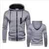 Tracksuit Men Fashion Hoodies Solid Suits Men's Sweatshirts + Drawstring Sweatpants Loose Leisure Sportswear Sets Winter