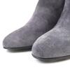 Excellent CHANEL Short Boots COCO Mark Suede Leather Ankle Boots Gray 37 G32213 Used