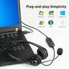 Usb компьютерная гарнитура, проводные наушники-вкладыши для колл-центра, ноутбука, рабочего стола, тяжелые басы, звук, наушники с шумоподавлением