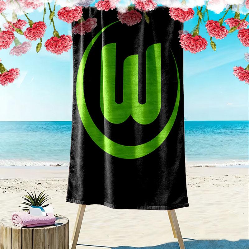 VfL Wolfsburg Print Beach Towel, Large Soft Quick Dry Towel for Beach Camping Swimming