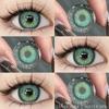 2Pcs Natural Green Colored Contacts Blue Lenses Korean Brown Eye Contacts Yearly Lens Makeup Gray Pupils Use for Eye