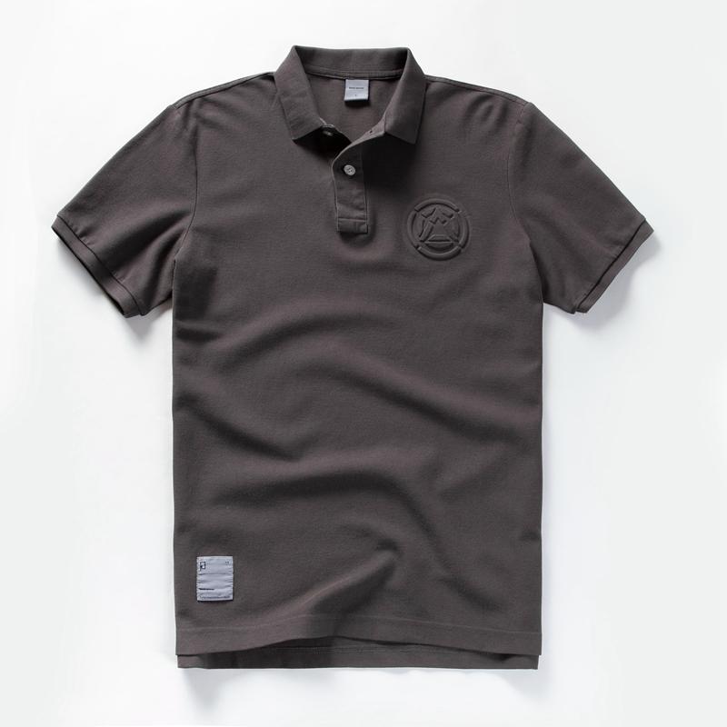 Летние мужские рубашки поло, хлопковые рубашки с коротким рукавом, вышитая эмблема, простая рубашка для мужчин, размер M-3XL, BP13206