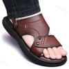 Модные мужские сандалии Лето 2025 Повседневные Сандалии с мягкой подошвой для вождения и пляжа Слипоны Противоскользящие из микрофибры Удобные сандалии Высокое качество