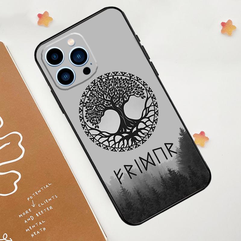 Forest Nordic Runes Case For iPhone 18 15 16 14 13 12 11 Pro Max Plus X XR XS Max 12 13 Mini Soft Bumper Cover
