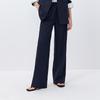 LILY navy blue trousers straight leg wide leg pants