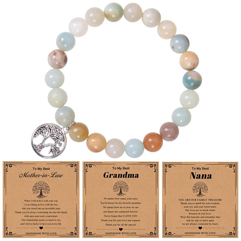 JYL TS Bracelet Grandma Gift  Beaded Transmits Warmth & Protective Energy