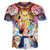 Японское Аниме Dragon Ball Z Летняя 3D Печать Гоку Веджета Фьюжн Саян Гогета Цветная Футболка Детская Взрослая Косплей Топы Одежда