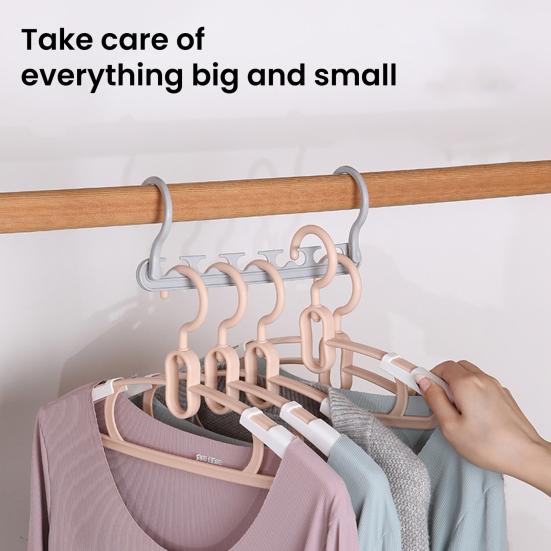 4 шт. Вешалка для одежды Органайзер для гардероба Вращение на 360 градусов Высокая грузоподъемность Дизайн с 5 прорезями Экономия места Органайзер для шкафа