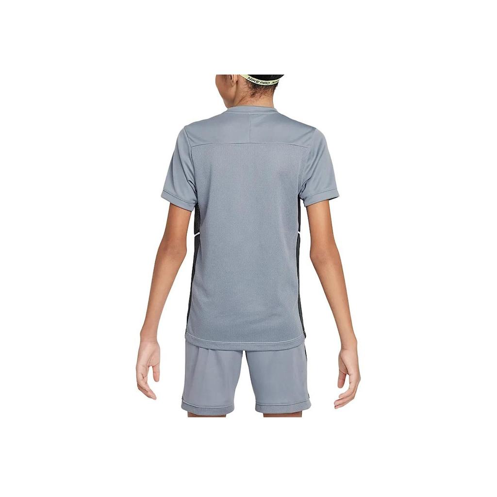 Nike Dri-Fit Academy 25 Сухая Удобная Дышащая Быстросохнущая Футбольная Футболка с Коротким Рукавом Детские Топы Белый Угольно-Черный Холодный-Серый HJ3716-101