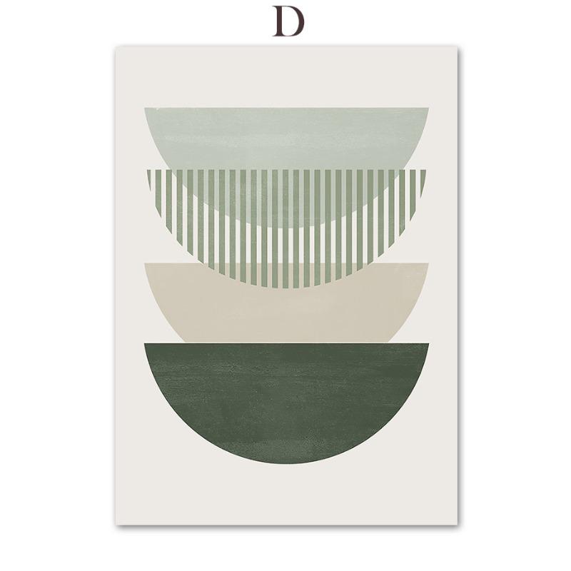 Бохо Гора Солнце Луна Радуга Лист Геометрия Настенная Живопись Холст Абстрактные Плакаты И Принты Картины Для Декора Гостиной