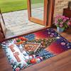 Christmas Custom Name Printed Square Area Rug Soft Non Slip Floor Carpet For Bedroom Holiday Gift
