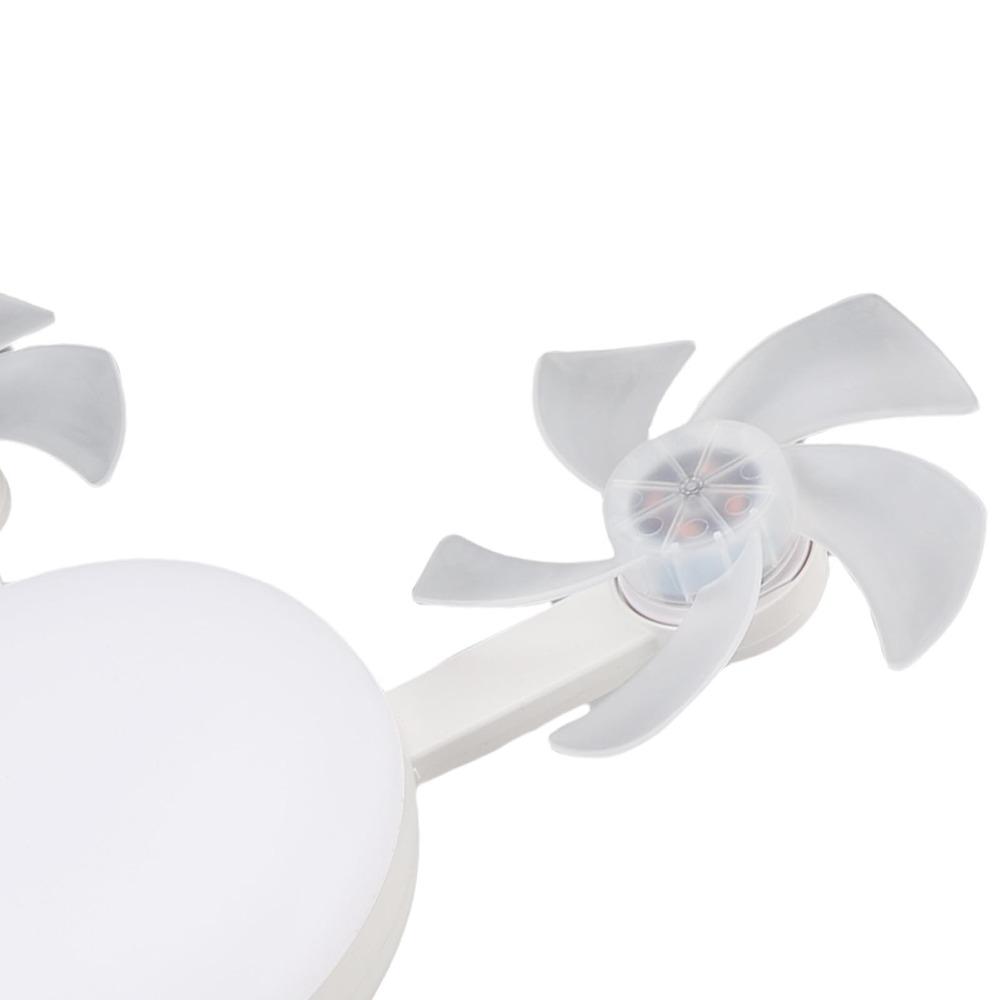 with Remote Control Socket Fan Light 3 Colors Lamp Plug in Ceiling Fan Hanging Fan Light Workshop