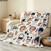 1PC Jujutsu Kaisen Patterned Flannel Blanket Suitable For All Seasons For Home Decor Warmth And Comfort Gifts Holiday Present
