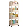 Movable Storage Rack Multifunctional Storage Organizer with 360 Degree Rotating Wheels Trolley