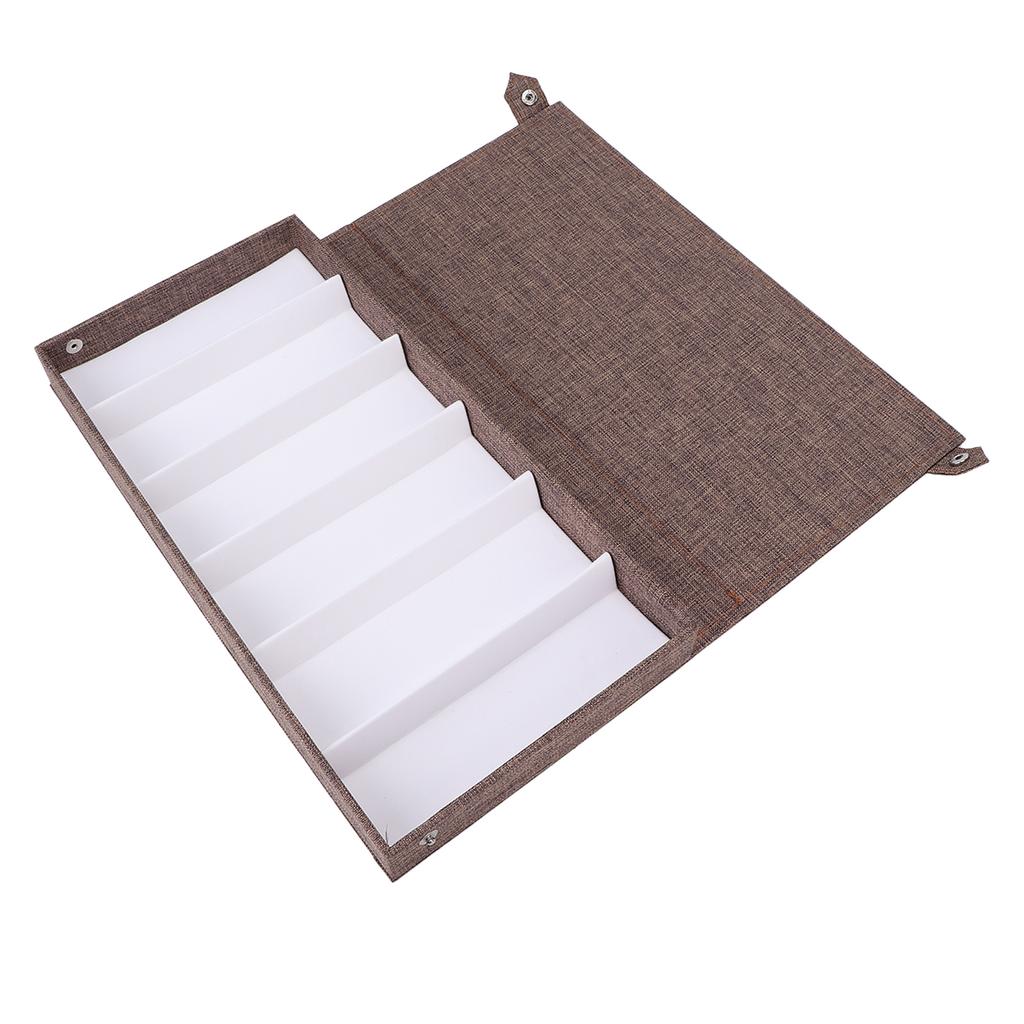 Eyeglasses Collector 6 Slots Multiple Eyeglasses Storage Case Box Organizer for Women Men UseCoffee