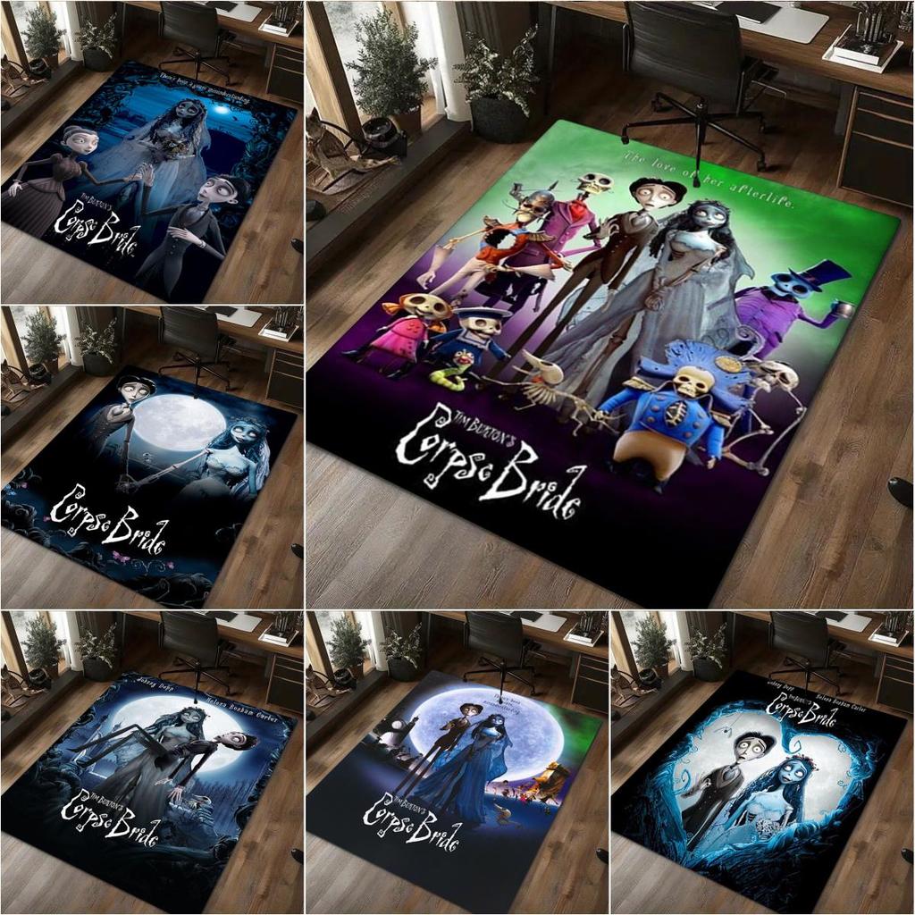 1Pc Corpse Bride Print Rug - Computer Chair Area Rug home decoration Carpet For Living Room Bedroom Flooring Mat