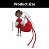 Curly Hair Doll Pendant Keychain with Heart and Braided Rope Backpack Charm Bag Ornament for Stylish Women and Girls