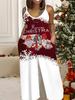 Women's Fashion Jumpsuit, Plus Size Clothing Daily Casual Fashion Wear, Graphic Christmas Printing Design,  Party Parties, Christmas Clothing