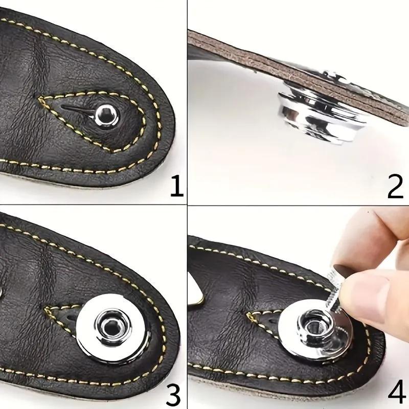 (2 pcs) Strap with locking tail nail-black