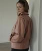 OURNOSTALGIA Annette Shirring Leather Jacket_Dusty Pink(Ob6Ot06)