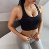 Plus Size Women Spring Autumn Shockproof Cross Back Sports Bra Solid Quick Dry Push Up Running Fitness Yoga Bra