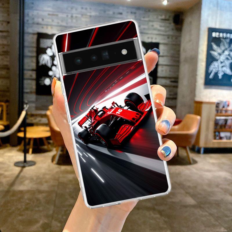 Чехол для телефона Google Pixel 9 8 7 6 5 4 4XL 7A 6A 5A 4A 3A Pro XL 5G Прозрачный Мягкий ТПУ Узор трассы Формулы 1 Нюрбургринг