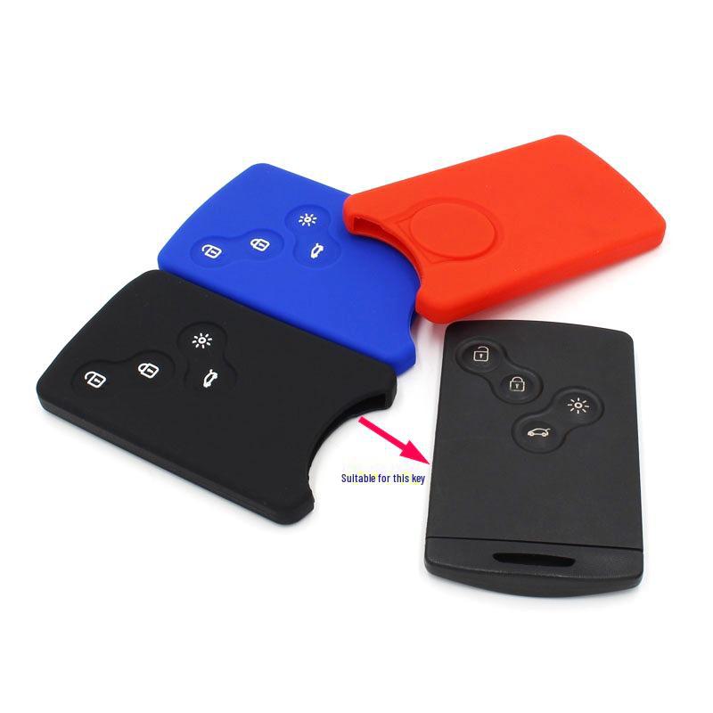 Чехол для 4-кнопочной сигнализации Renault Smart с набором ключей с рисунком смущающего лица