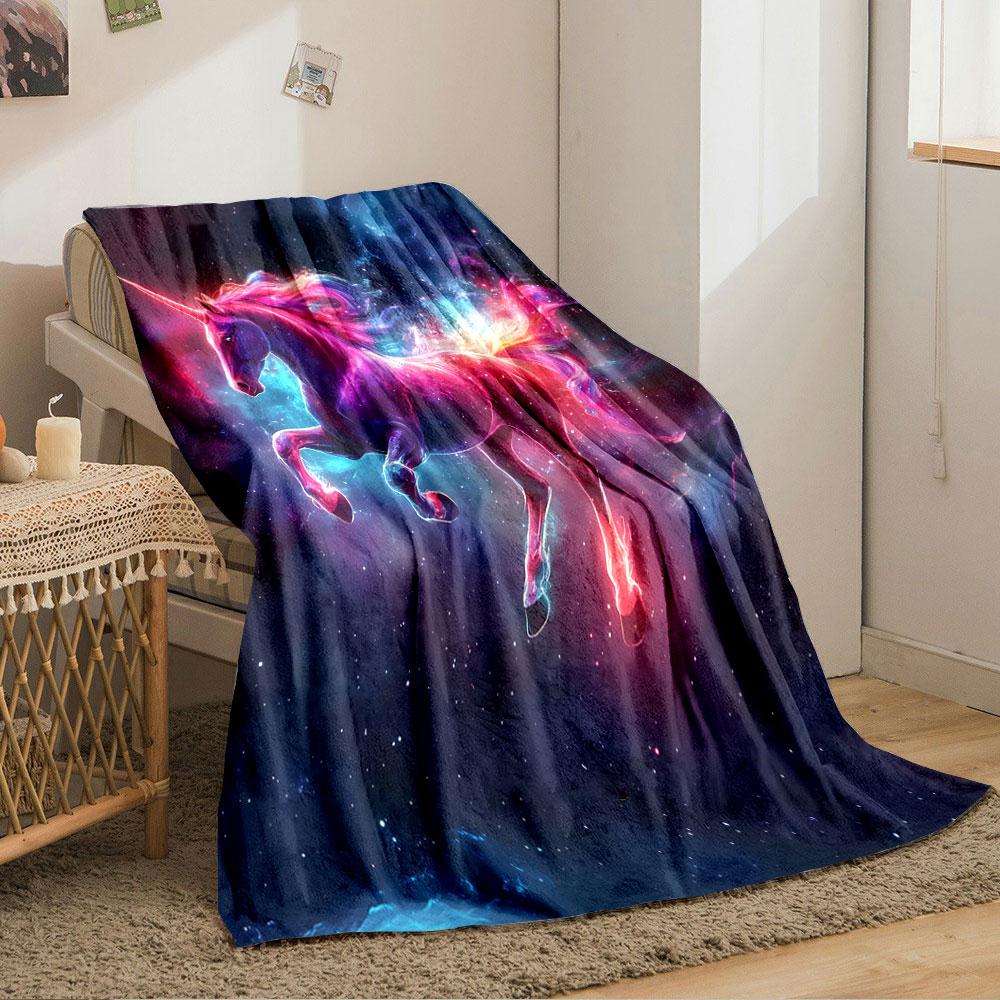 Galaxy Unicorn Fantasy Blanket for all seasons blanket lunch break throw gift