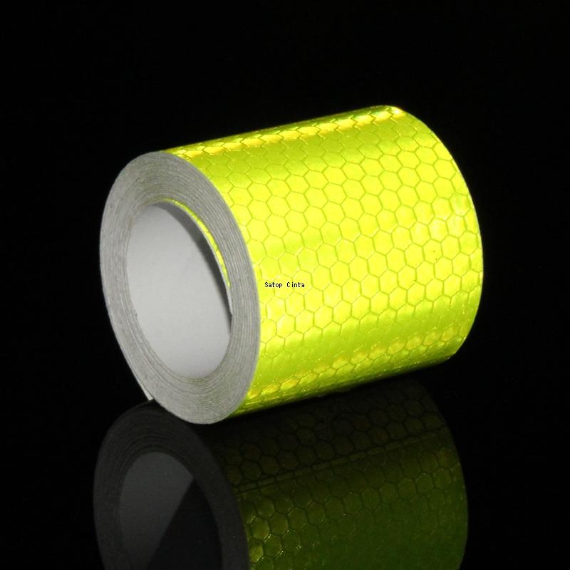 5CM*3M Fluorescent Yellow Reflective Tapes High Visibility Reflectors Strips Outdoor Waterproof Adhesive Stickers For Motorcycle