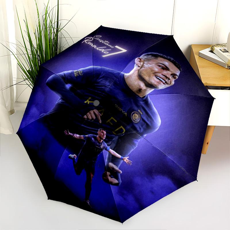 Ronaldo's Legacy Folding umbrella Portable Suitable for all seasons light printing Sun umbrella