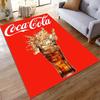 """Красная дорожка с логотипом Coca-Cola и дизайном брызг напитка" Подходит для использования в качестве противоскользящего покрытия для диванов в гостиной и спальне"""