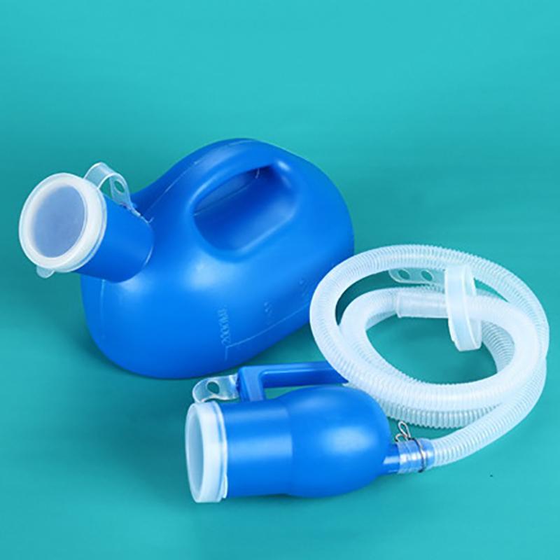 Toilet Supply For Outdoor 2000Ml Plastic Male Bed Potty Pee Bottle Collector With 160Cm Tube Portable Pee Urine Bottle