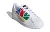adidas Оригиналы SUPERSTAR Pure J Удобные Устойчивые к истиранию Низкие Детские Скейтбордические Кроссовки Белый Мультиколор FW4005