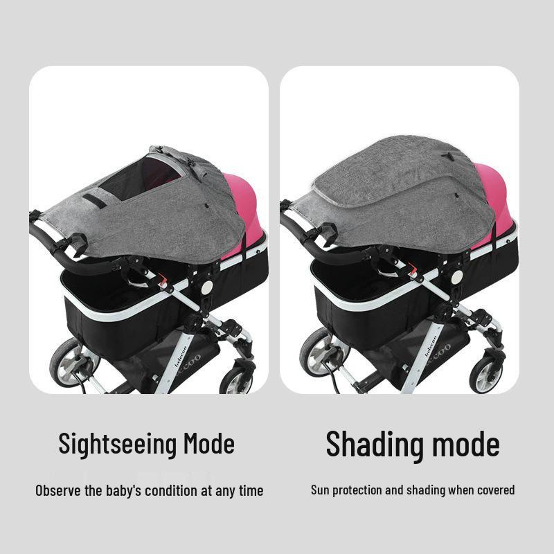 Универсальный двусторонний солнцезащитный козырек для детской коляски с защитой от УФ-лучей и теплоизоляцией