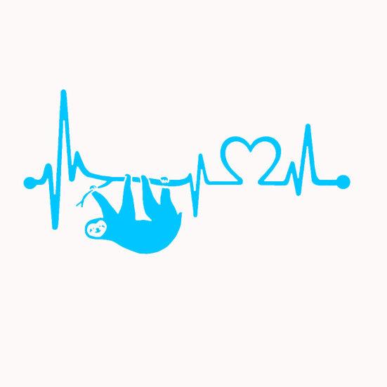 Забавный ленивец сердцебиение автомобиль грузовик светоотражающие наклейки украшения