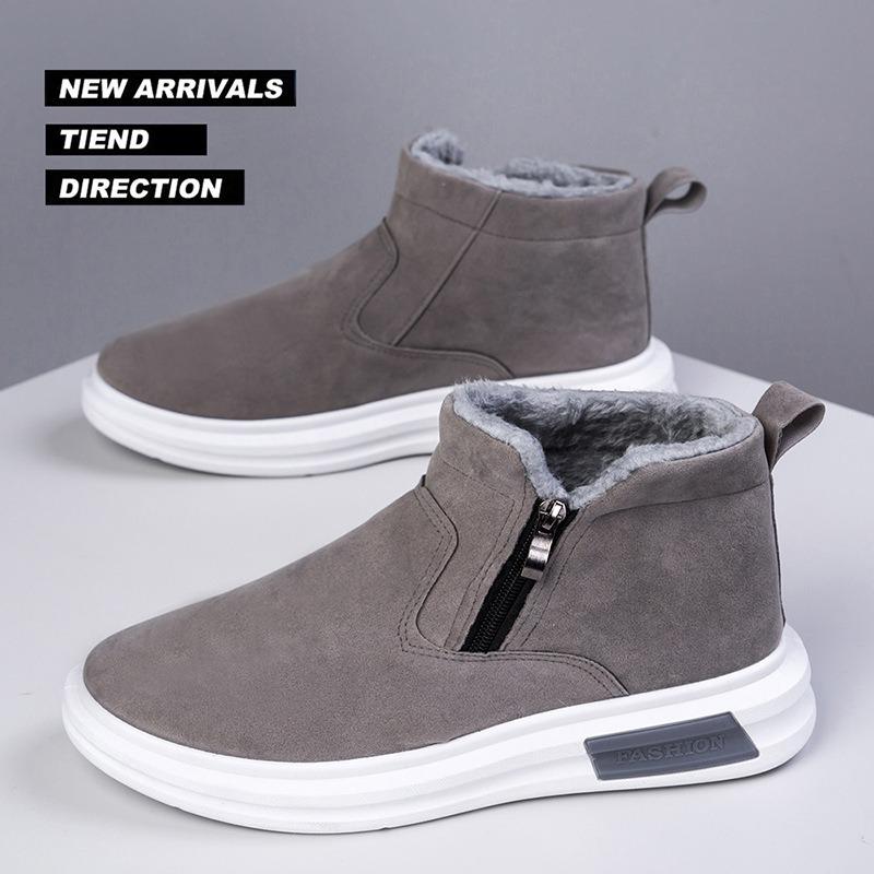 Snow Boots Men's New Velvet Thermal Cotton Boots Versatile Martin Boots Trendy Men's Large Cotton Men's Shoes Trendy
