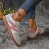 2024 New Pink Ladies Leisure and Comfortable Shoes In Spring Autumn Soft-soled Leather Fashion Shoe Sports Shoes Women Sneakers
