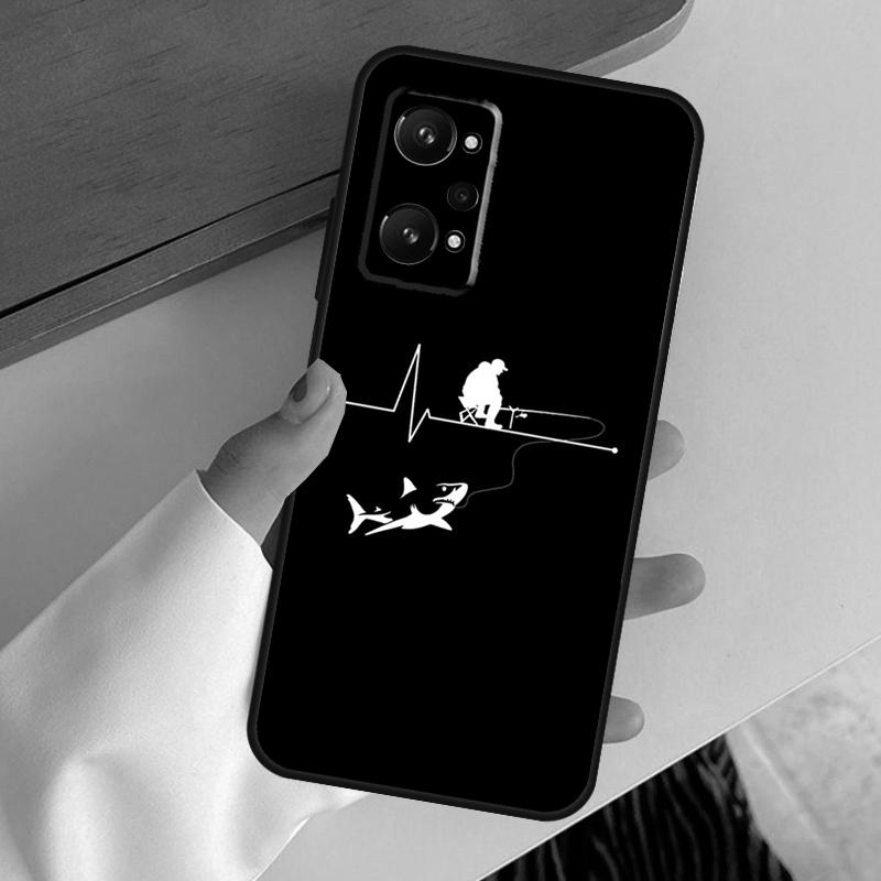 Рыбалка Пульс Сердца Для Realme 14 10 11 12 13 Pro Plus GT6 GT7 15 Pro C65 C67 C63 C61 C55 C51 C53 C35 C75 Чехол